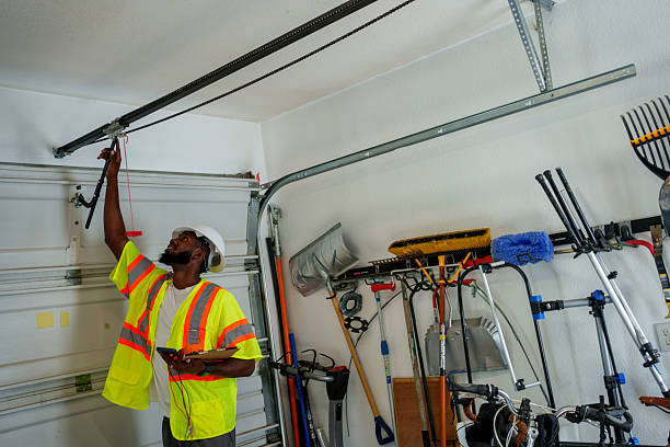 Professional Garage Door Panel Replacement technician working in Lakewood Park, FL